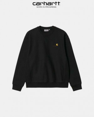 Carhartt Wip American Script Sweatshirt Svarta | SE0000242