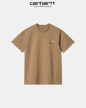 Carhartt Wip American Script T-Shirt Buffalo | SE0000807