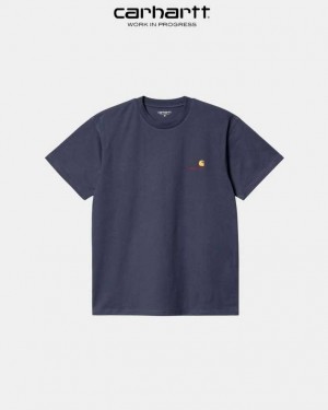 Carhartt Wip American Script T-Shirt Enzian | SE0000809