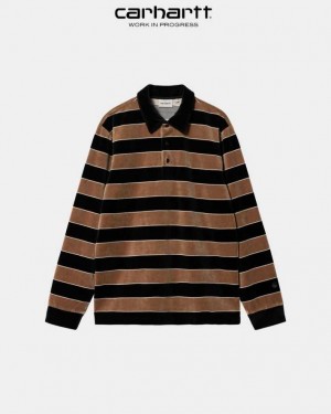 Carhartt Wip Bills Stripe Rugby Shirt Jasper | SE0000827