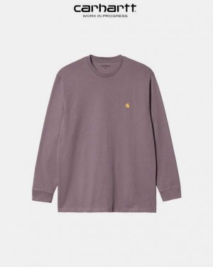 Carhartt Wip Chase Long Sleeve T-Shirt Misty Thistle | SE0000860