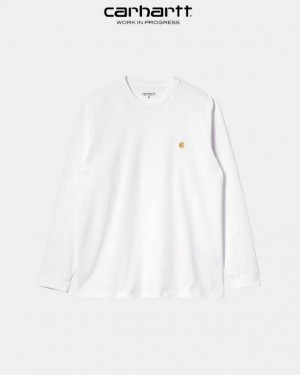 Carhartt Wip Chase Long Sleeve T-Shirt Vita | SE0000865