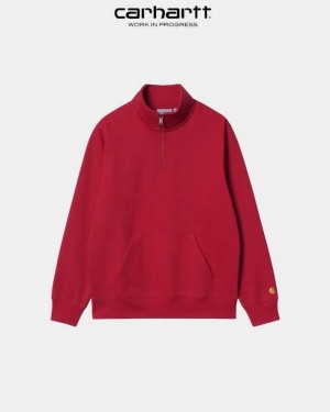 Carhartt Wip Chase Neck Zip Sweatshirt Cornel | SE0000261