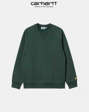 Carhartt Wip Chase Sweatshirt Juniper | SE0000269