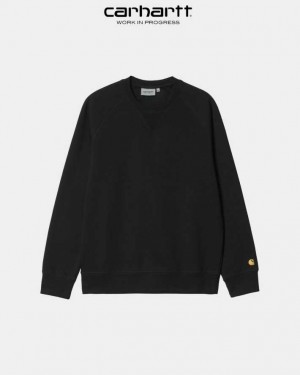 Carhartt Wip Chase Sweatshirt Svarta | SE0000268