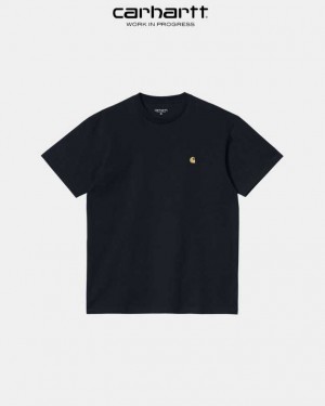 Carhartt Wip Chase T-Shirt Mörkmarinblå | SE0000872