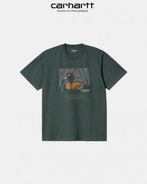 Carhartt Wip Duck Pond T-Shirt Juniper | SE0000898