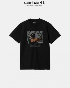 Carhartt Wip Duck Pond T-Shirt Svarta | SE0000897