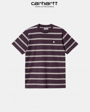 Carhartt Wip Glover Stripe T-Shirt Mörk | SE0000919