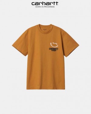 Carhartt Wip Happy Script T-Shirt Ochre | SE0000925