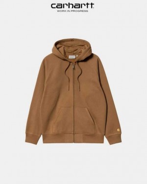 Carhartt Wip Hooded Chase Jacket Bruna | SE0000039