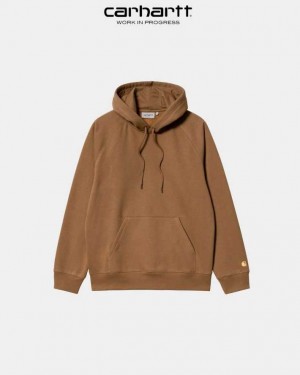 Carhartt Wip Hooded Chase Sweatshirt Bruna | SE0000303