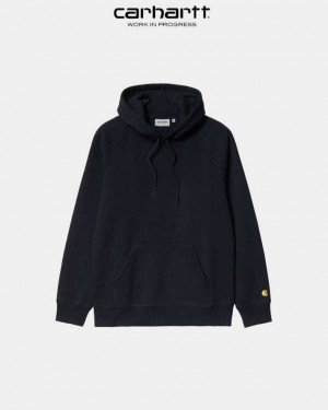 Carhartt Wip Hooded Chase Sweatshirt Mörkmarinblå | SE0000301