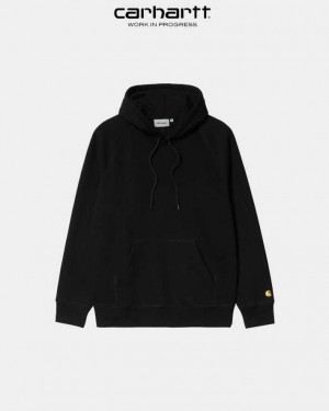 Carhartt Wip Hooded Chase Sweatshirt Svarta | SE0000304