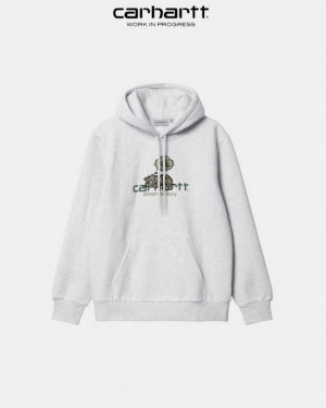 Carhartt Wip Hooded Dream Factory Sweatshirt Ash Heather | SE0000313