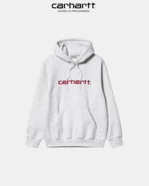 Carhartt Wip Hooded Sweatshirt Ash Heather / Rocket | SE0000287