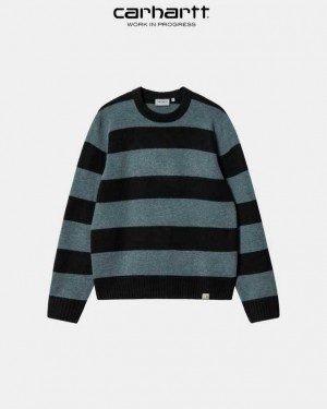 Carhartt Wip Jagger Stripe Tröja Blå | SE0000353