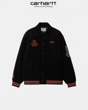 Carhartt Wip Letterman Jacket Svarta | SE0000047