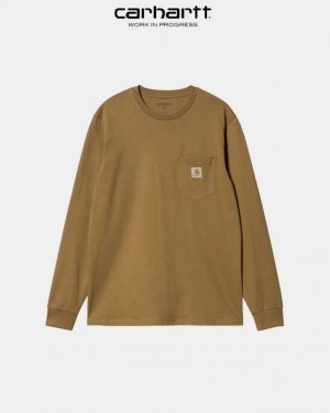 Carhartt Wip Long Sleeve Pocket T-Shirt Jasper | SE0000954