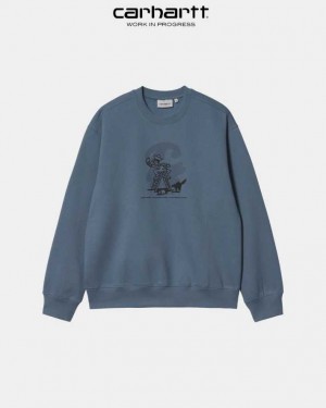 Carhartt Wip Lucky Painter Sweatshirt Blå | SE0000354