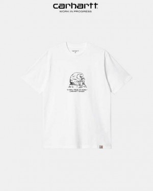 Carhartt Wip Piece Of Arbets T-Shirt Vita | SE0001003