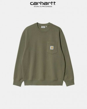 Carhartt Wip Pocket Sweatshirt Seaweed | SE0000365