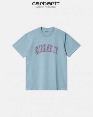 Carhartt Wip Scrawl Script T-Shirt Misty Sky | SE0001033