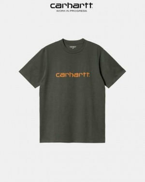 Carhartt Wip Script T-Shirt Boxwood | SE0001045