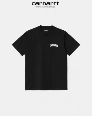 Carhartt Wip University Script T-Shirt Svarta | SE0001063