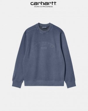 Carhartt Wip Verse Script Sweatshirt Blå | SE0000369