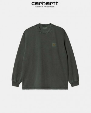 Carhartt Wip Vista Long Sleeve T-Shirt Boxwood | SE0001084