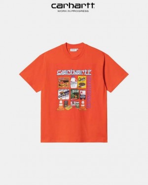 Carhartt Wip WIP x Quartersnacks Tryck T-Shirt Orange | SE0000845