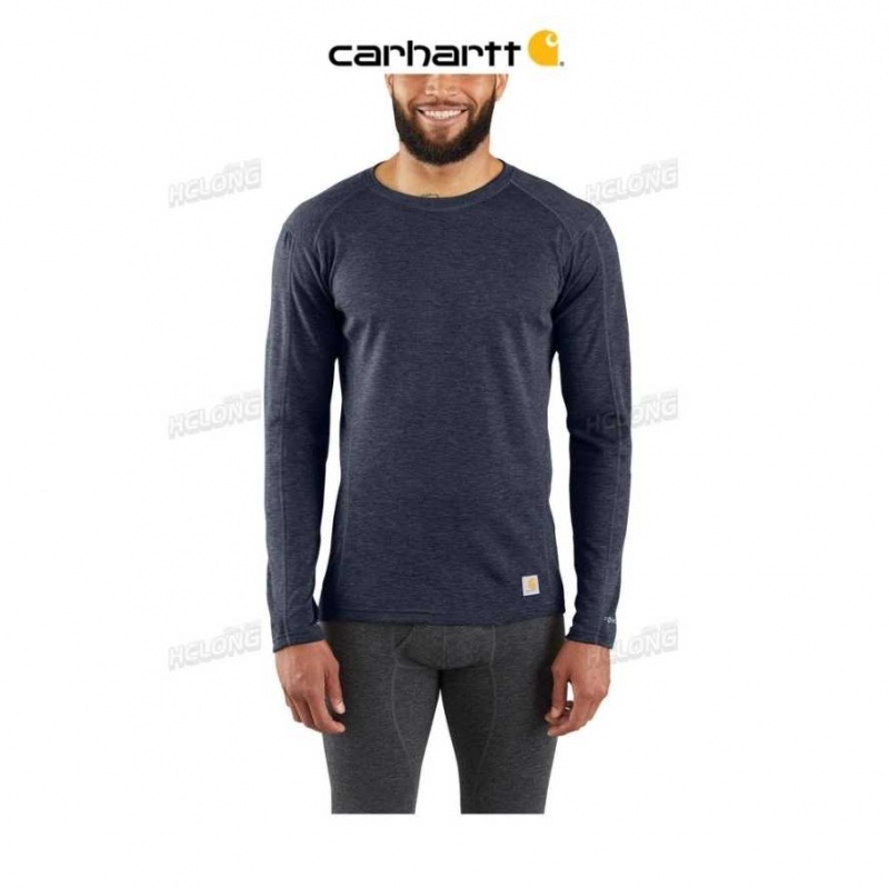 Carhartt Base Force Heavyweight Poly-Ull Crew (No Pocket) Marinblå | SE0001332