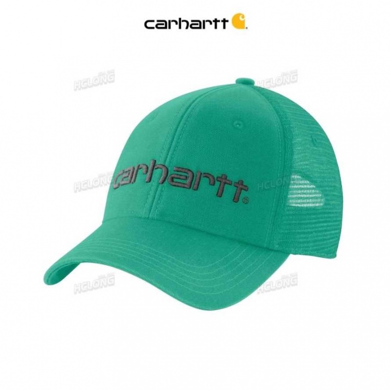 Carhartt Canvas Mesh-Back Logo Tryck Cap Gröna | SE0002385