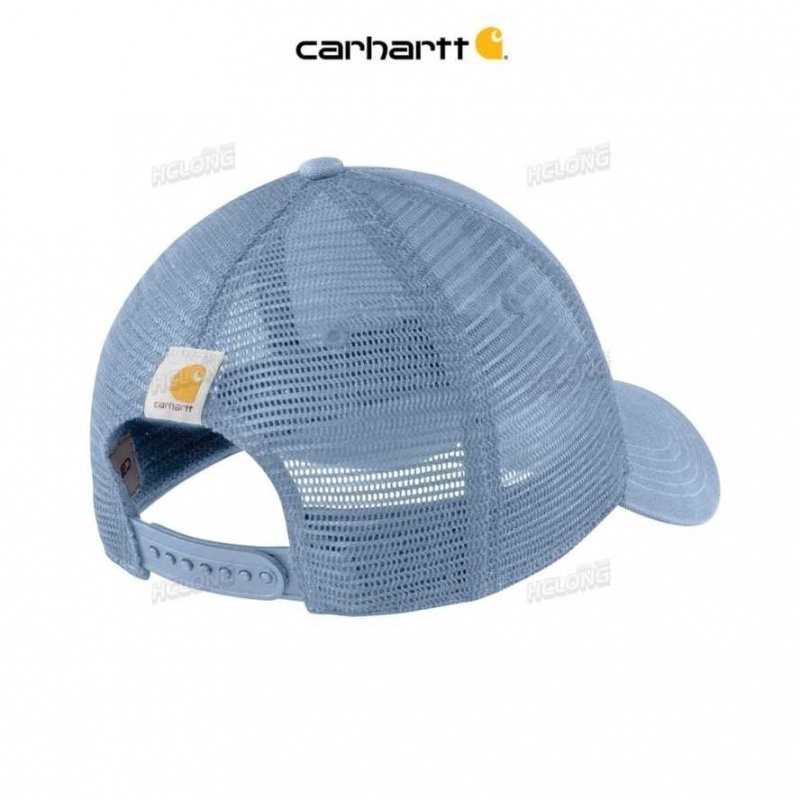 Carhartt Canvas Mesh-Back Logo Tryck Cap Blå | SE0002386