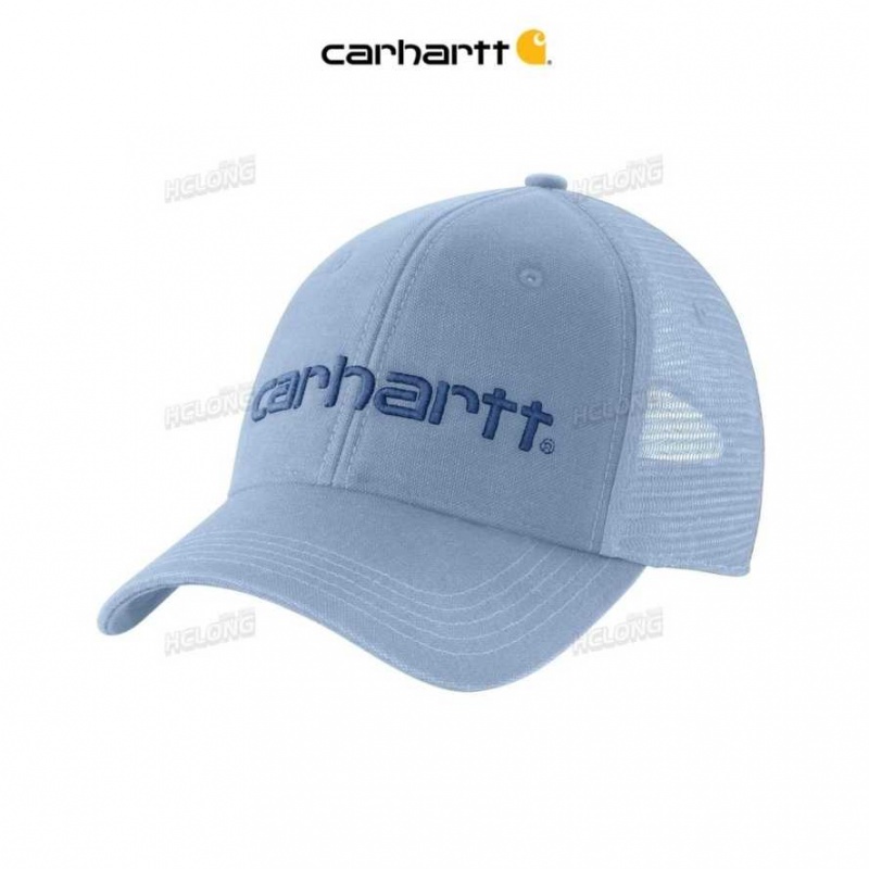 Carhartt Canvas Mesh-Back Logo Tryck Cap Blå | SE0002386