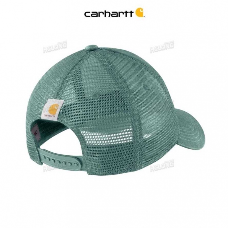 Carhartt Canvas Mesh-Back Logo Tryck Cap Gröna | SE0002388