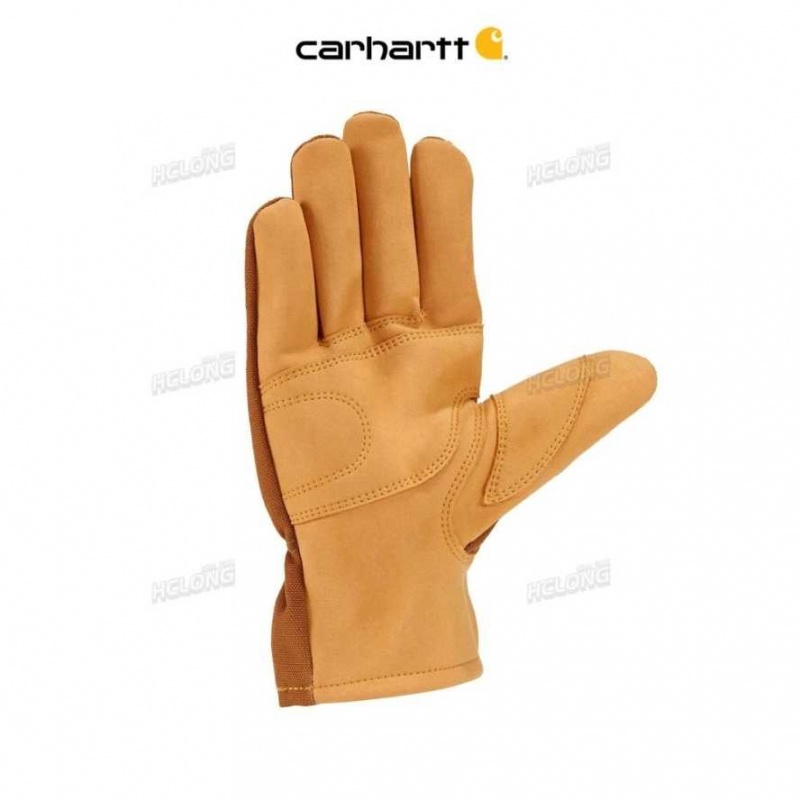 Carhartt Duck Syntetiskt Läder Open Cuff Glove Bruna | SE0002544