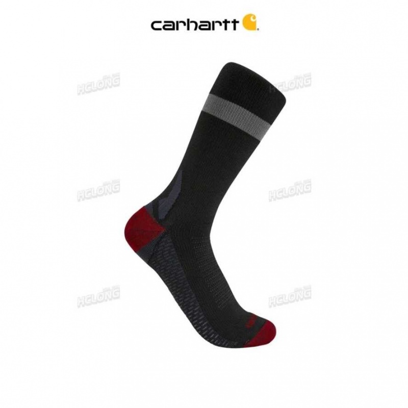 Carhartt Force Lätta Reflective Stripe Crew Sock Svarta | SE0002734