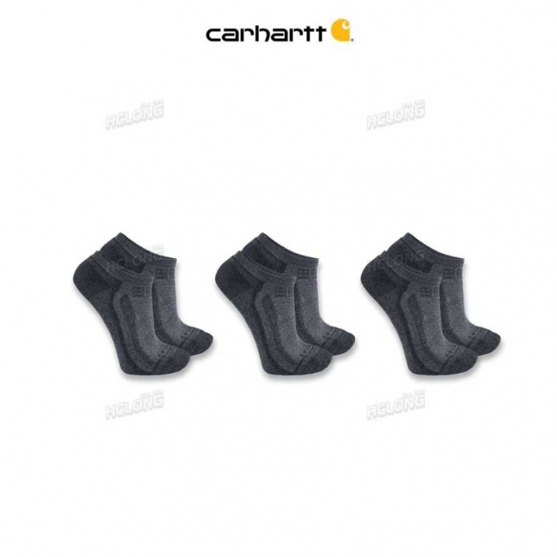 Carhartt Force Midweight Low-Cut Sock 3-Pack Charcoal | SE0002756