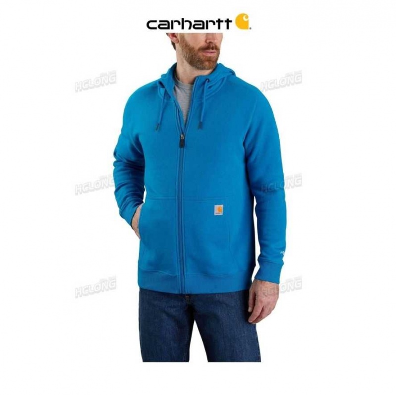 Carhartt Force Relaxed Fit Lätta Full-Zip Sweatshirt Blå | SE0000490