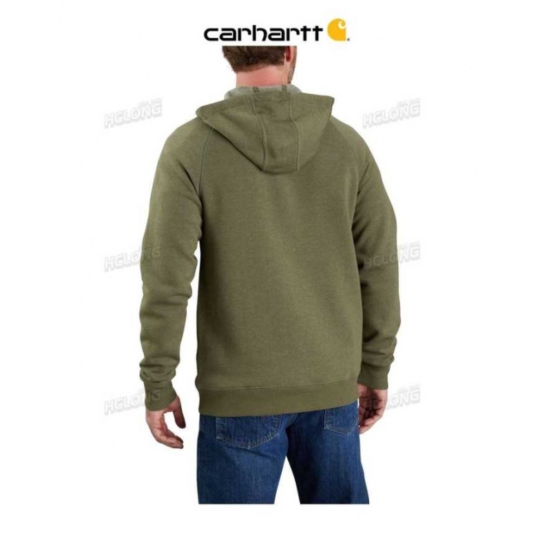 Carhartt Force Relaxed Fit Lätta Full-Zip Sweatshirt Basil Heather | SE0000491