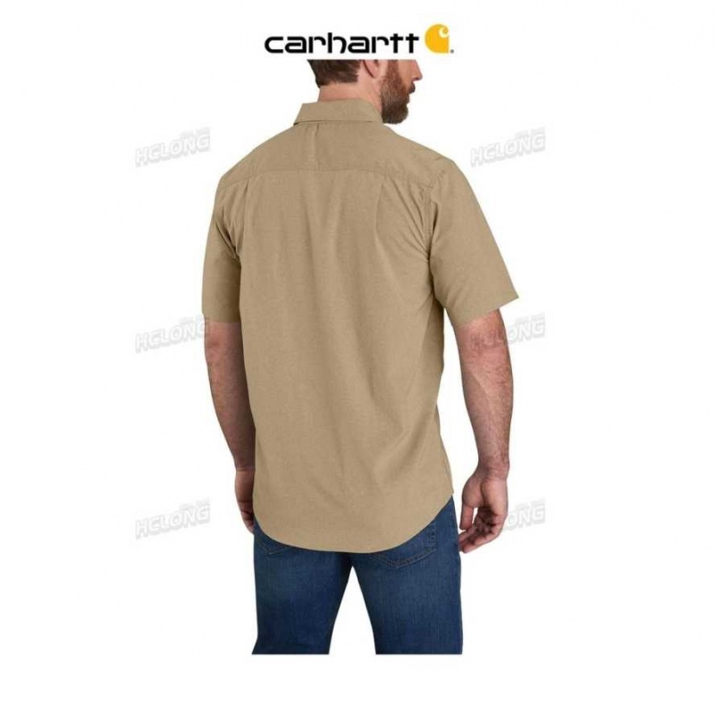 Carhartt Force Relaxed Fit Lätta Korta-Sleeve Shirt Mörkkhaki | SE0001211