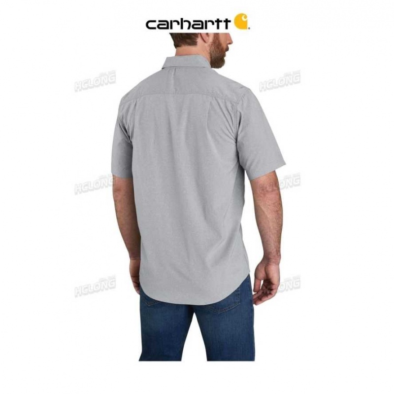 Carhartt Force Relaxed Fit Lätta Korta-Sleeve Shirt Steel | SE0001212