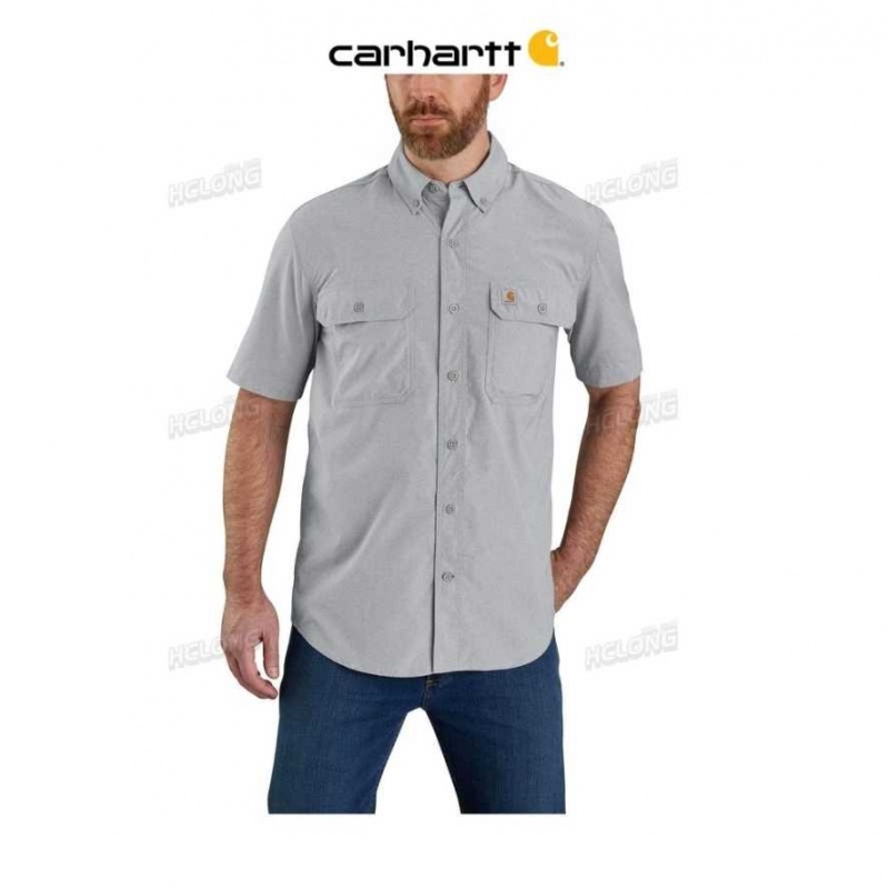 Carhartt Force Relaxed Fit Lätta Korta-Sleeve Shirt Steel | SE0001212