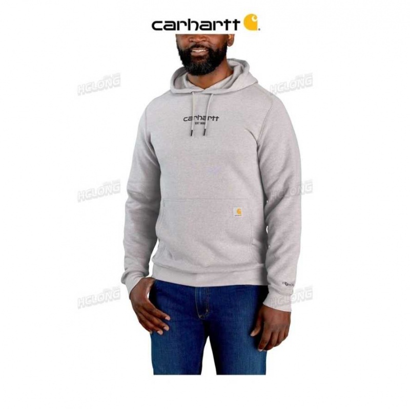 Carhartt Force Relaxed Fit Lätta Logo Tryck Sweatshirt Asphalt Heather | SE0000481