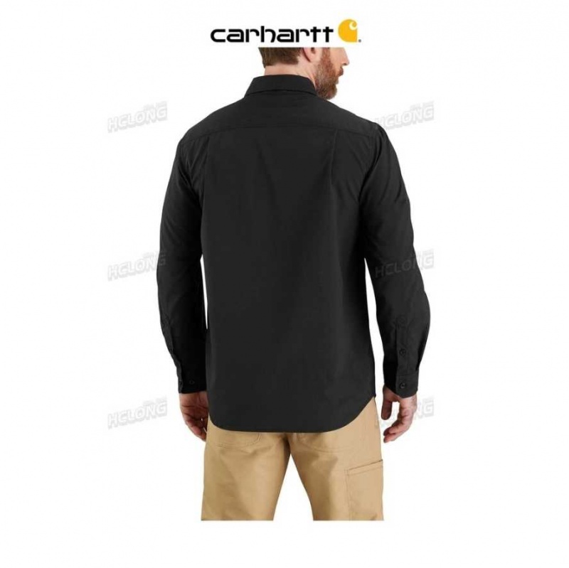 Carhartt Force Relaxed Fit Lätta Long- Sleeve Shirt Svarta | SE0001206