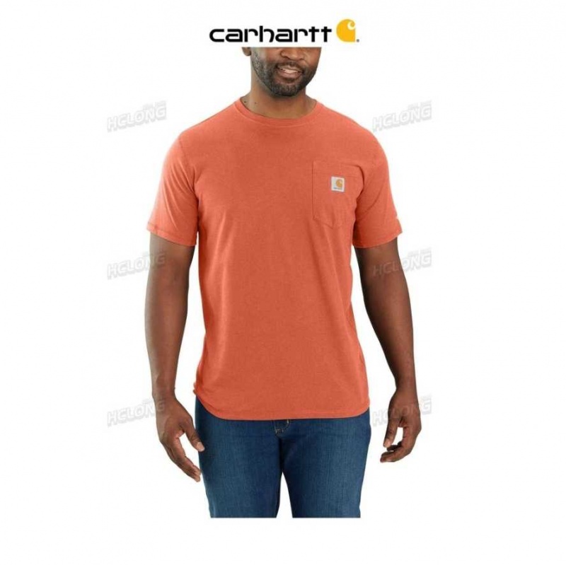 Carhartt Force Relaxed Fit Midweight Korta-Sleeve Pocket T-Shirt Orange | SE0001181