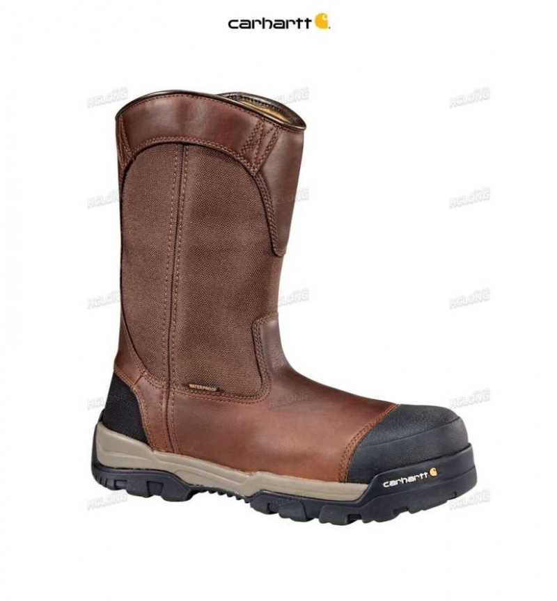 Carhartt Ground Force 10-Inch Composite Tå Wellington Boot PEANUT OIL TAN LEATHER | SE0002046