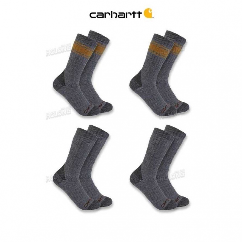 Carhartt Heavyweight Crew Sock 4-Pack Gray | SE0002693